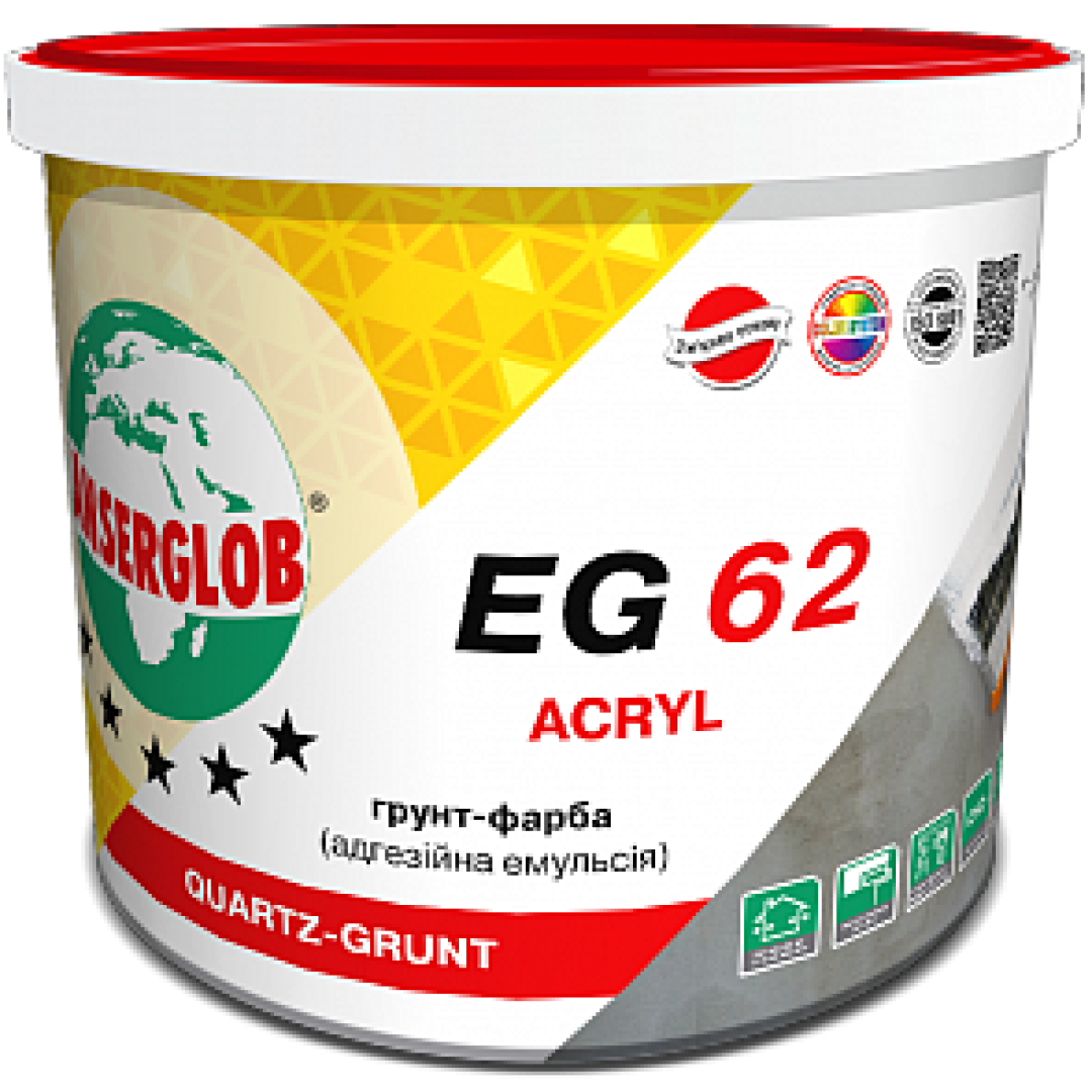 ANSERGLOB EG 62 (грунт-фарба акрилова) 15кг база | розхід 45-50л/м²