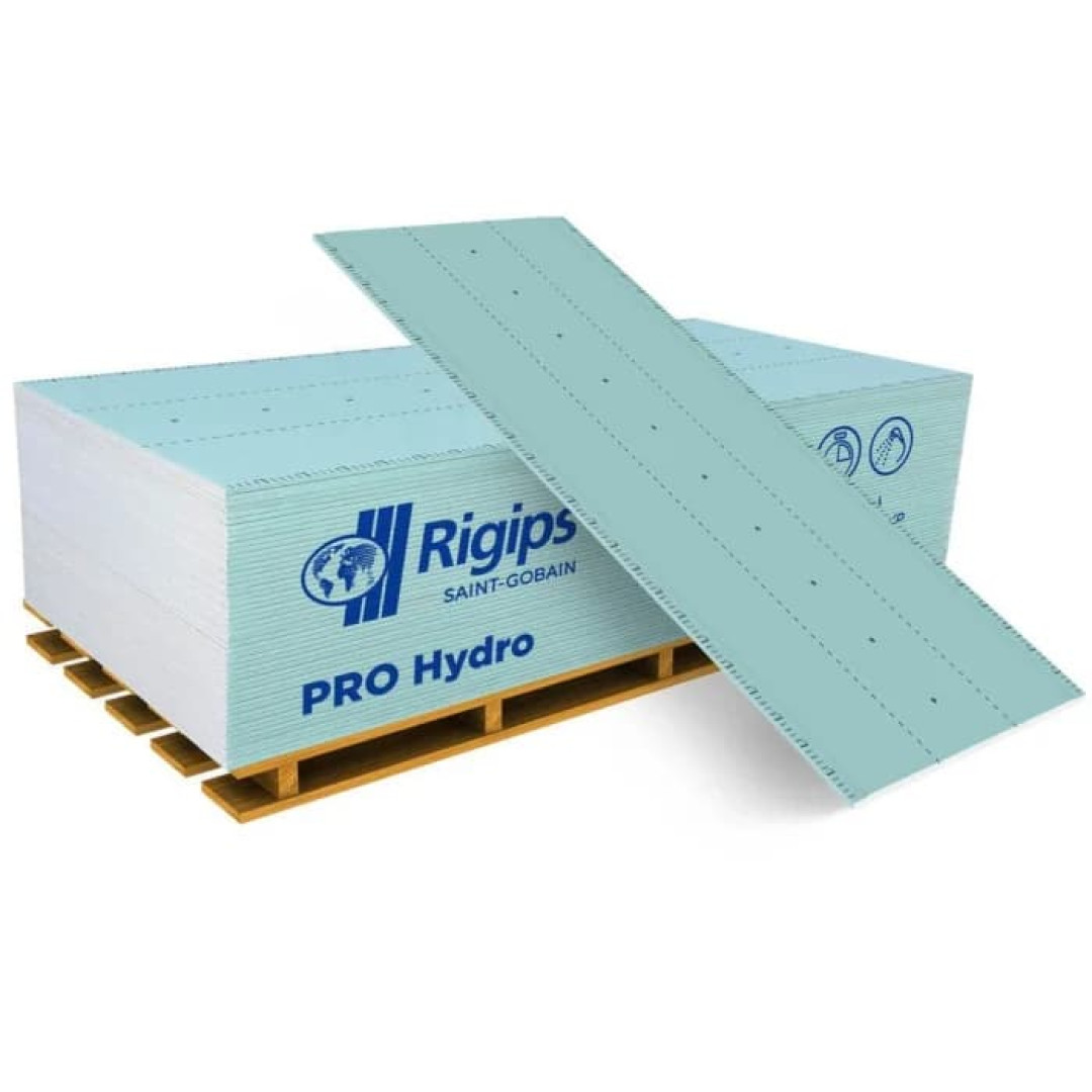 Гіпсокартон вологостійкий RIGIPS PRO (GKBI) 1200x2500x12,5