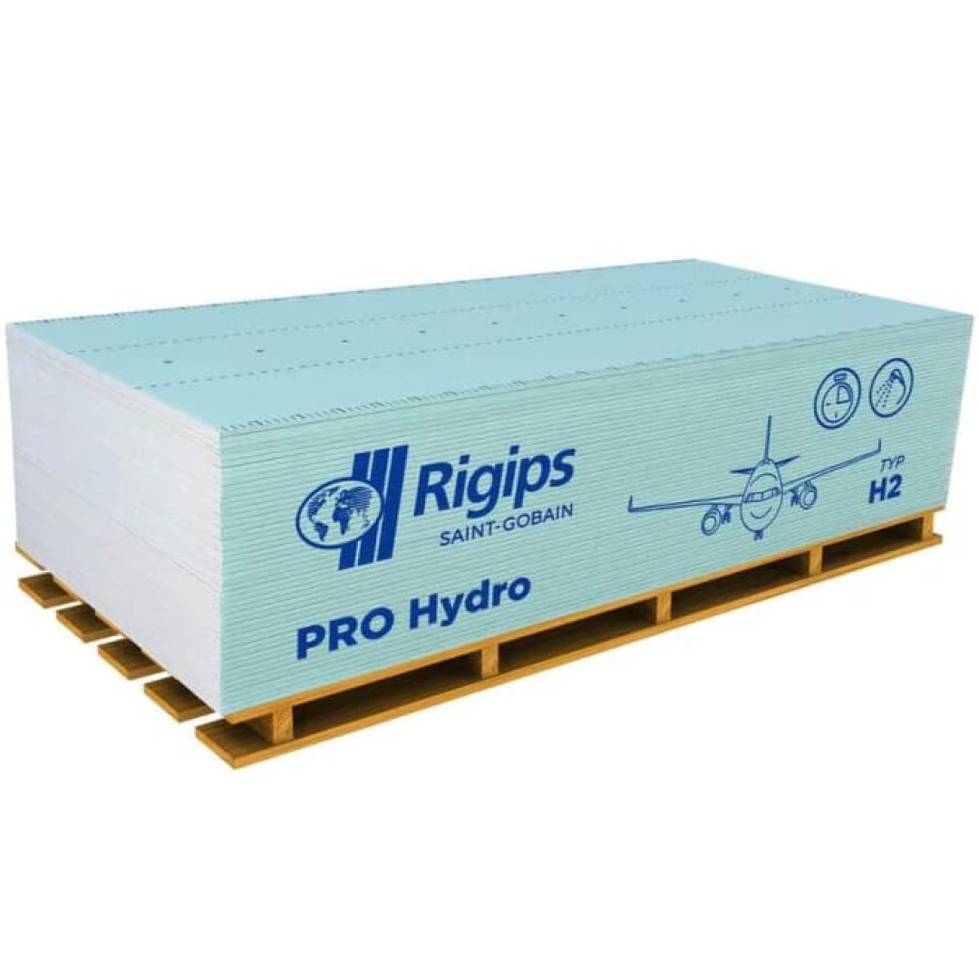 Гіпсокартон вологостійкий RIGIPS PRO (GKBI) 1200x2500x12,5